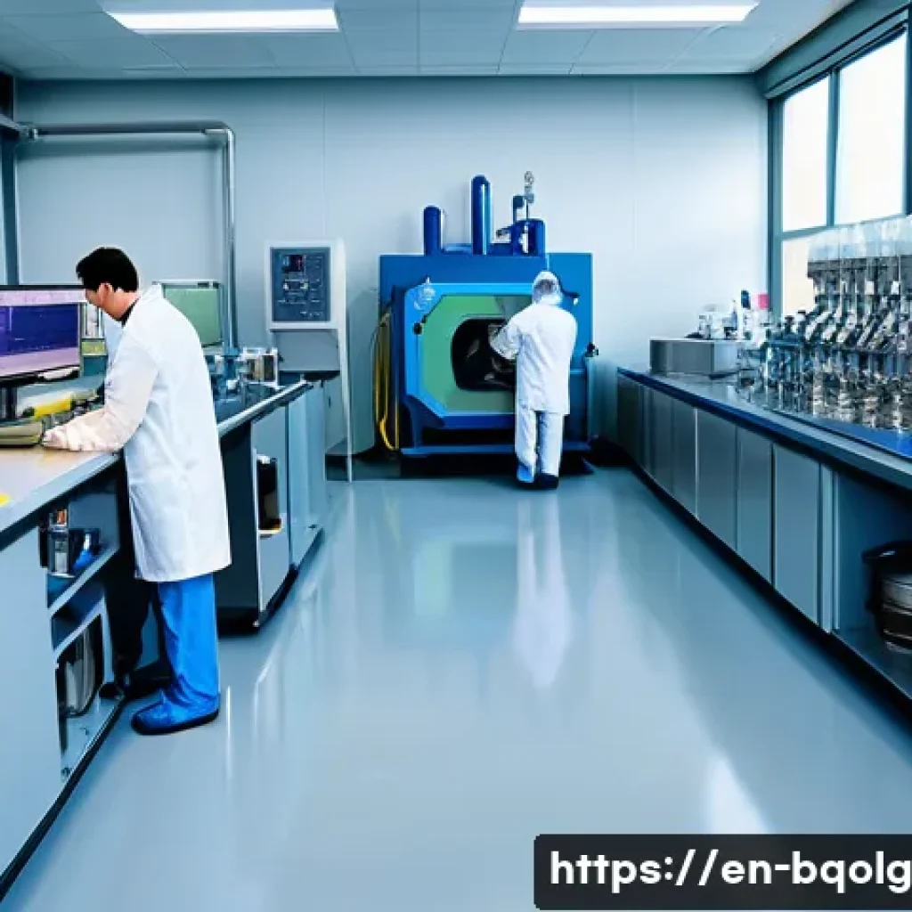 바이오연료 발전의 기술적 연구 결과 - A high-tech biomass conversion laboratory scene showcasing advanced pretreatment processes: detailed...