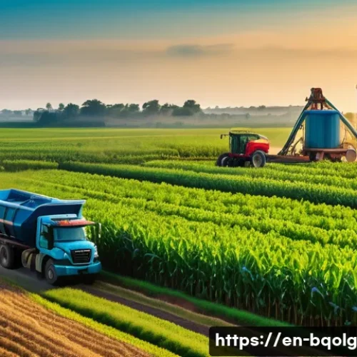 바이오연료 발전의 경제적 효과 - A vibrant rural agricultural landscape showing diverse biofuel crops such as corn, sugarcane, and so...